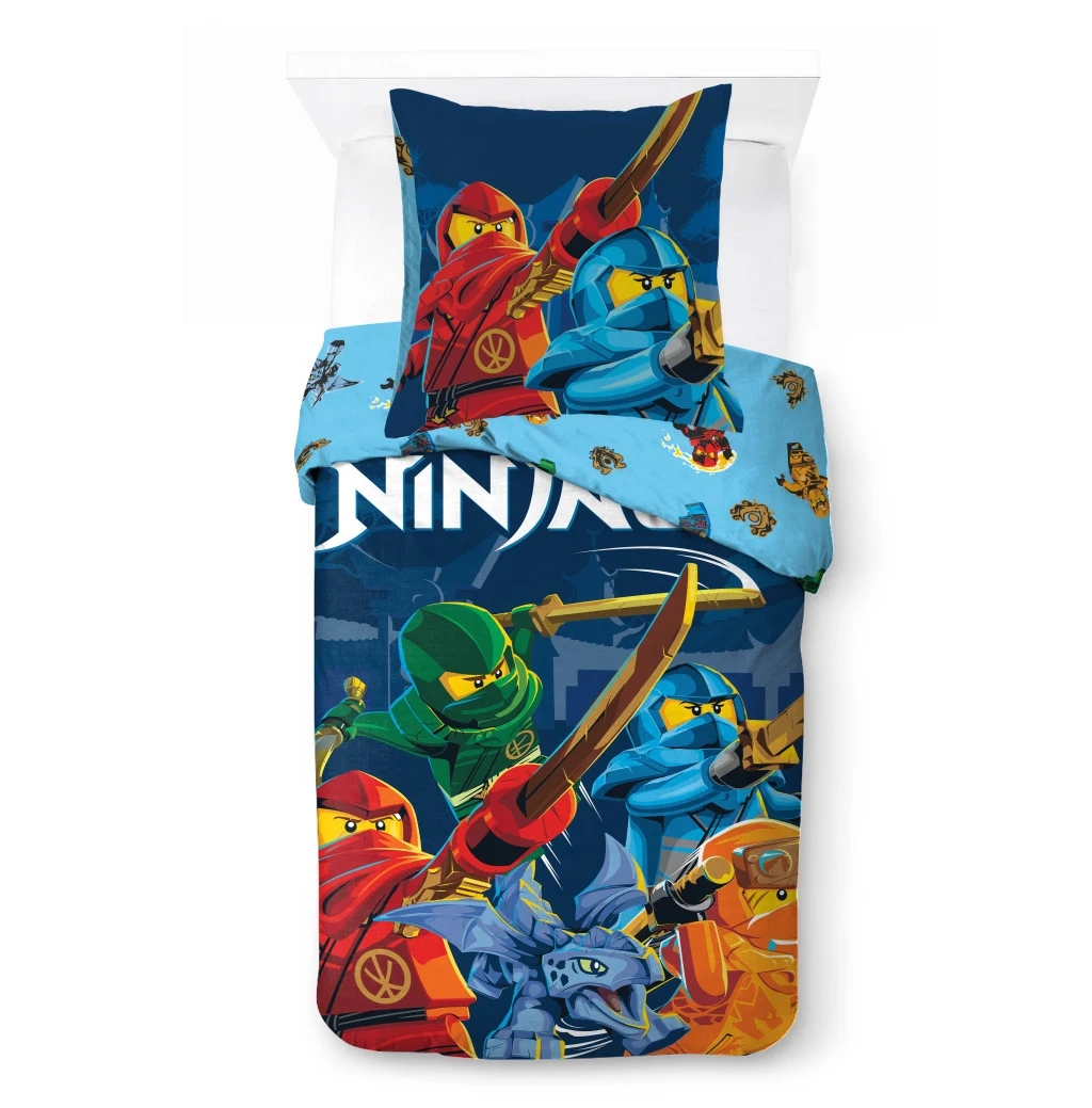 Lego Ninjago Elemental Wonders ágyneműhuzat 140×200cm, 70×90 cm