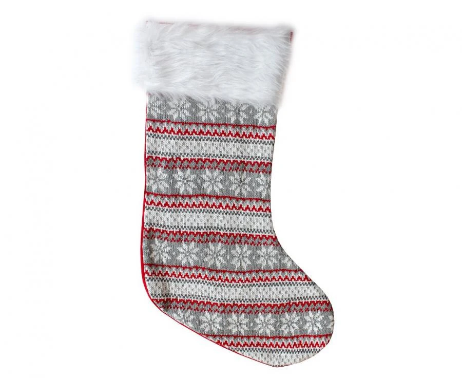 Hópehely Snow Flakes Karácsonyi kandalló zokni, csizma 55,5 cm