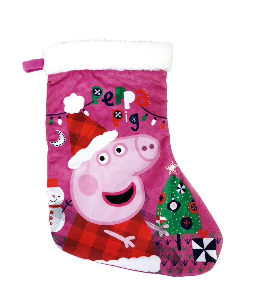 Peppa malac Pink Karácsonyi kandalló zokni, csizma 42 cm