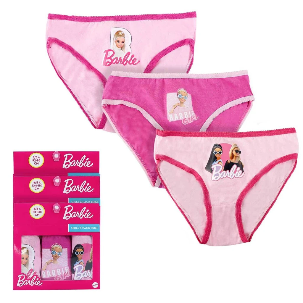 Barbie Summer gyerek fehérnemű, bugyi 3 darab/csomag 2 - 8 év / 92 - 128 cm