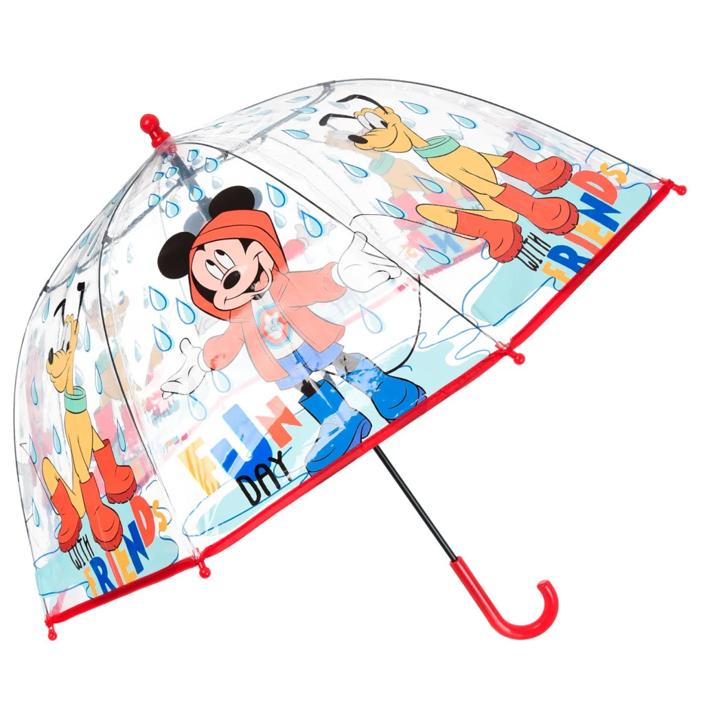 Disney Mickey Fun Day gyerek átlátszó esernyő Ø72 cm