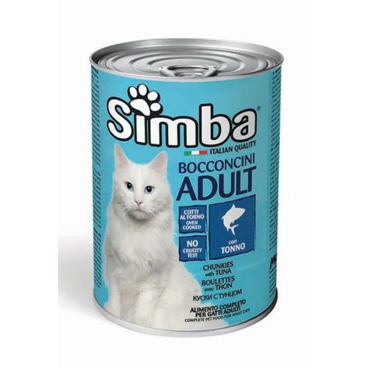 MONGE SIMBA Cat Chunks with tuna 415g konzerv felnőtt macskáknak tonhallal