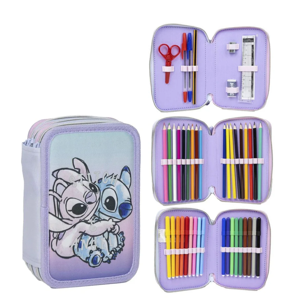 Disney Lilo és Stitch, A csillagkutya Angel tolltartó töltött 3 emeletes Giotto