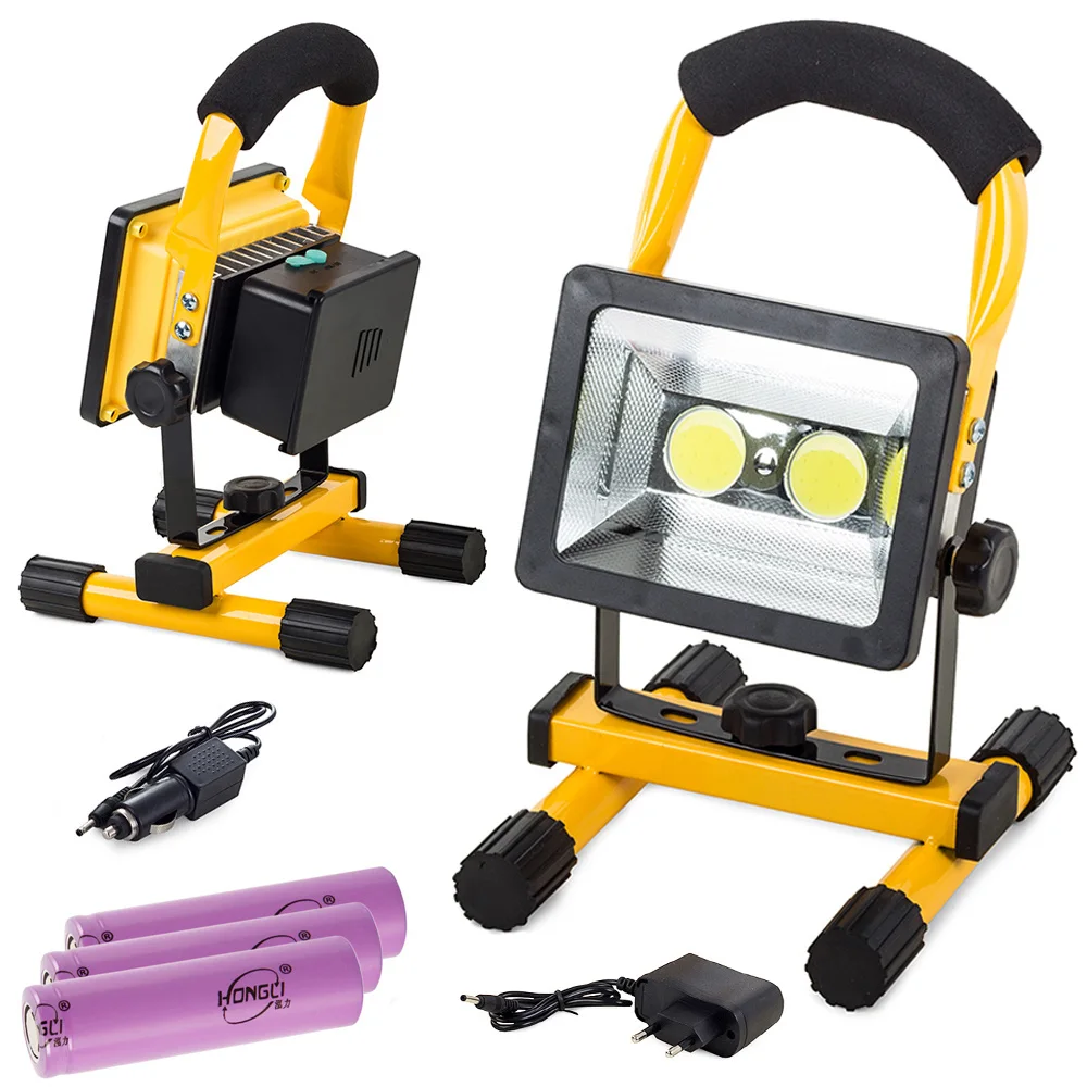 Halogén lámpa hordozható 2 x LED COB 30W akkumulát