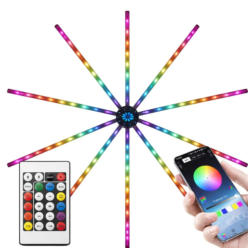 LED tűzijáték lámpa rgb applikáció + távirányító ö