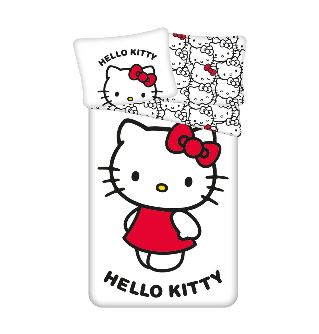 Hello Kitty White ágyneműhuzat 140×200cm, 70×90 cm