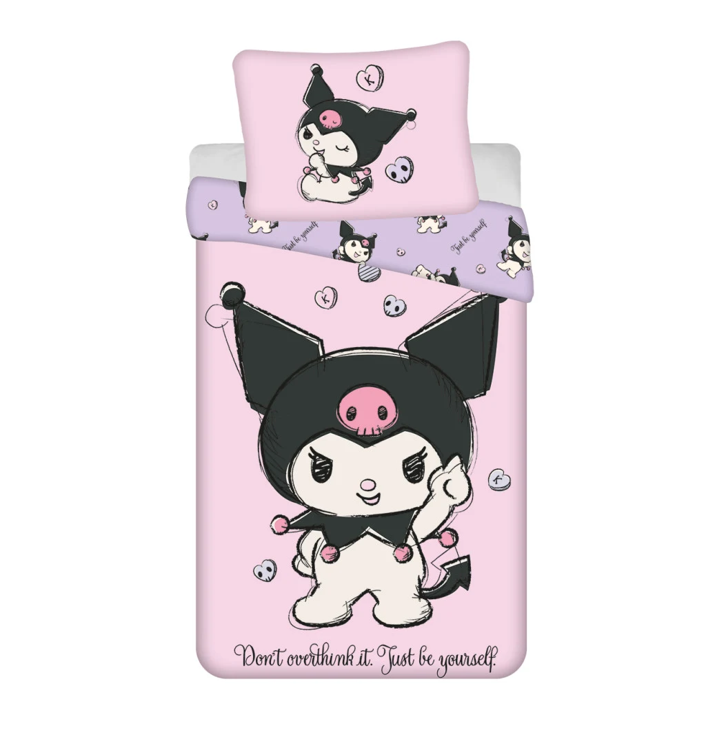 Hello Kitty Kuromi Be Yourself ágyneműhuzat 140×200cm, 70×90 cm